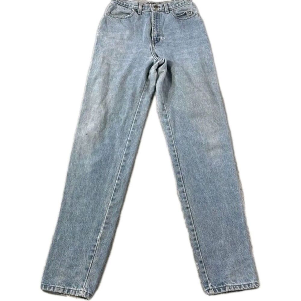 Vtg Harley Davidson High Waisted Jeans Womens 8 Blue Light Wash Denim USA 90s